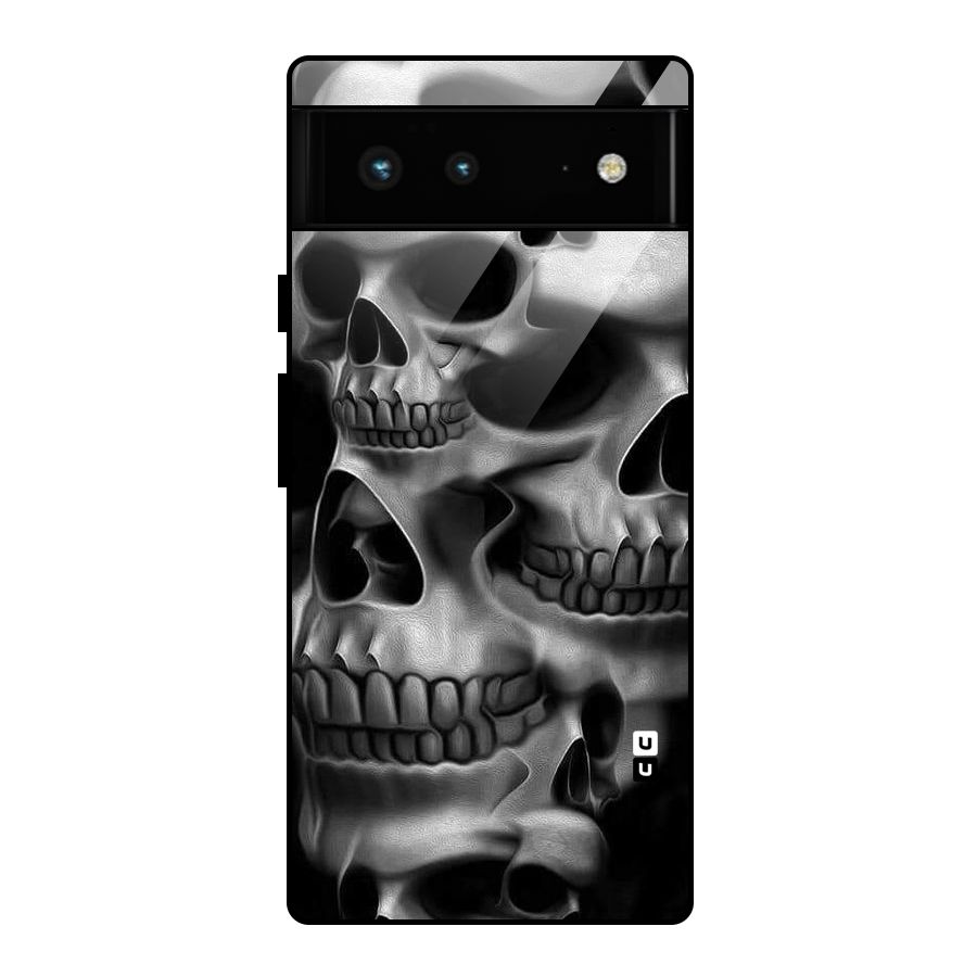 Multiple Skulls Glass Back Case for Google Pixel 6