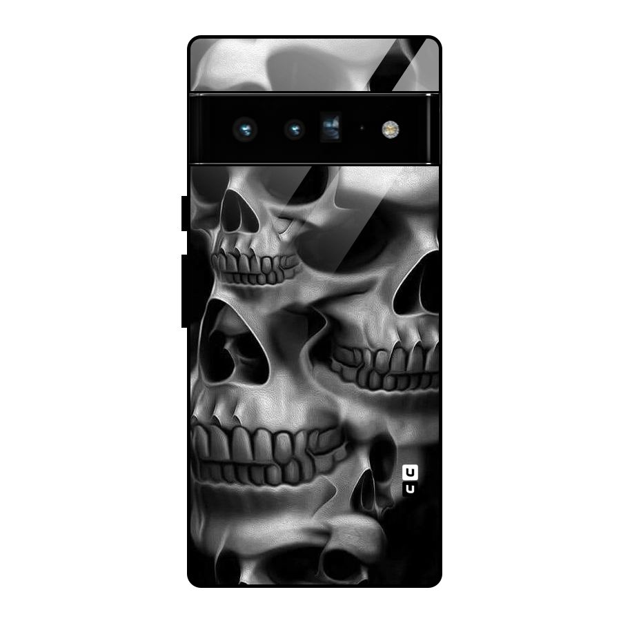 Multiple Skulls Glass Back Case for Google Pixel 6 Pro