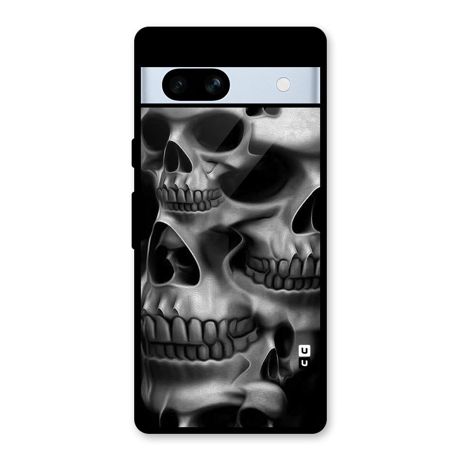 Multiple Skulls Glass Back Case for Google Pixel 7a