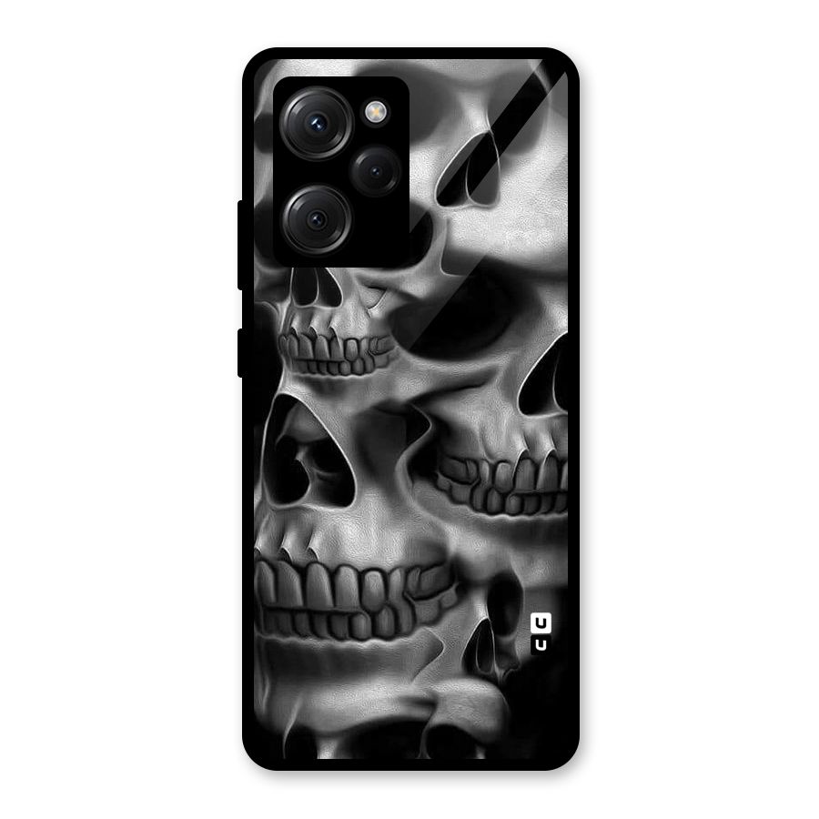 Multiple Skulls Glass Back Case for Poco X5 Pro