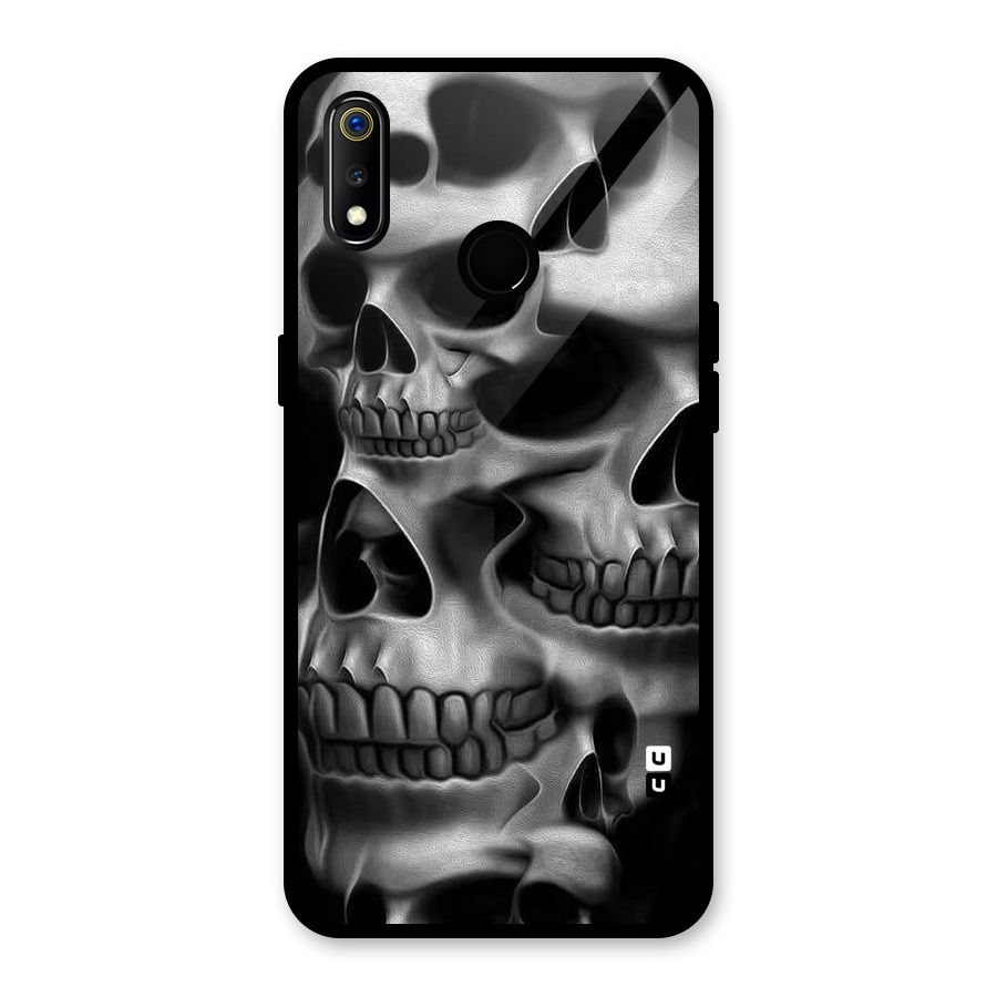 Multiple Skulls Glass Back Case for Realme 3