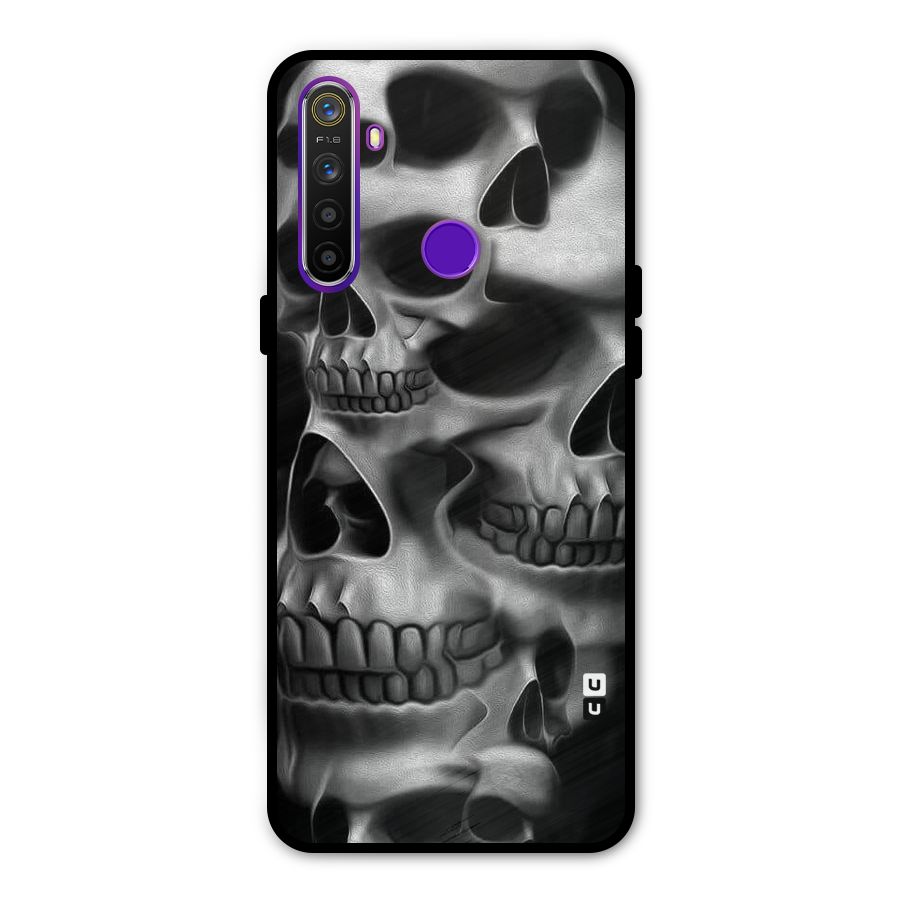 Multiple Skulls Glass Back Case for Realme 5s
