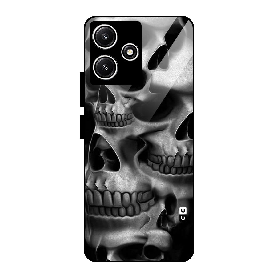 Multiple Skulls Glass Back Case for Redmi 12 5G