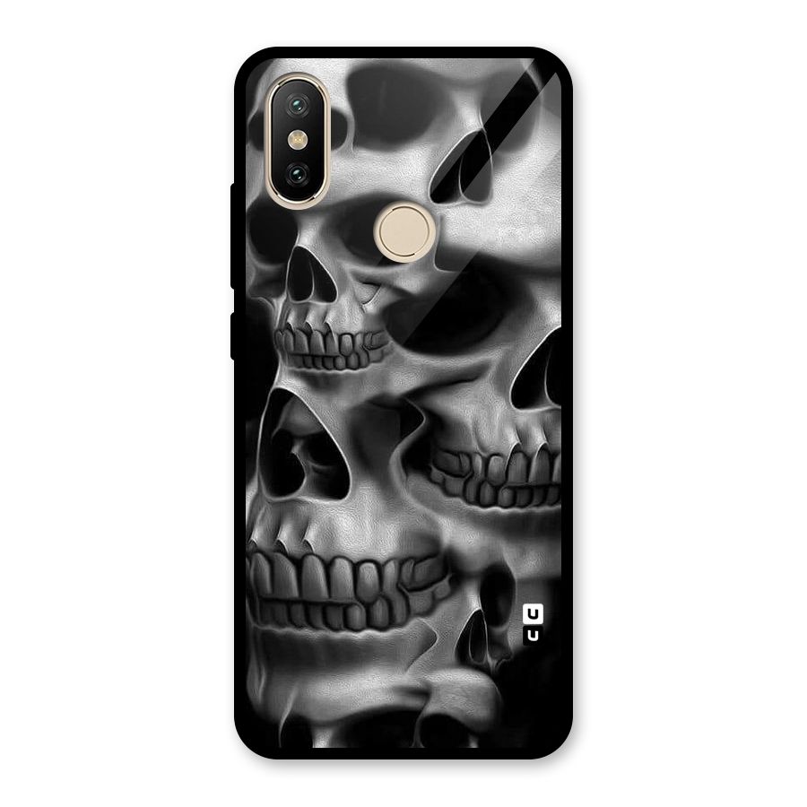 Multiple Skulls Glass Back Case for Redmi A2