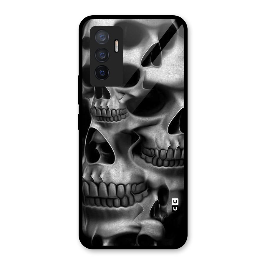 Multiple Skulls Glass Back Case for Vivo V23e