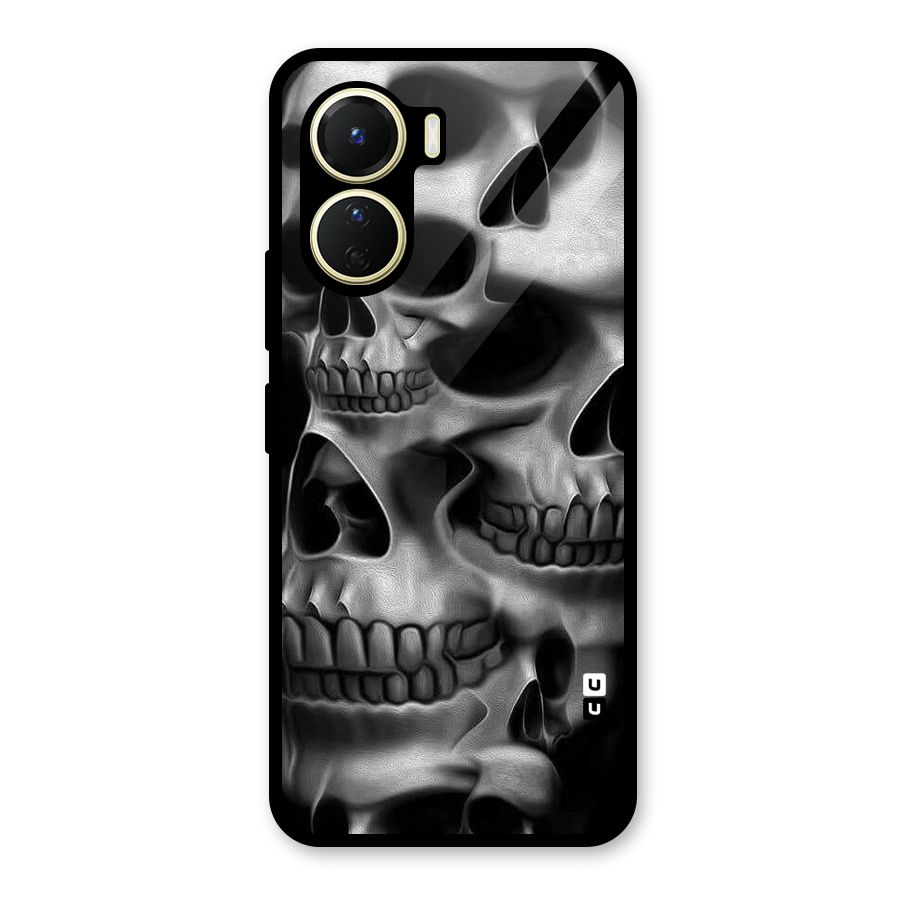 Multiple Skulls Glass Back Case for Vivo Y16