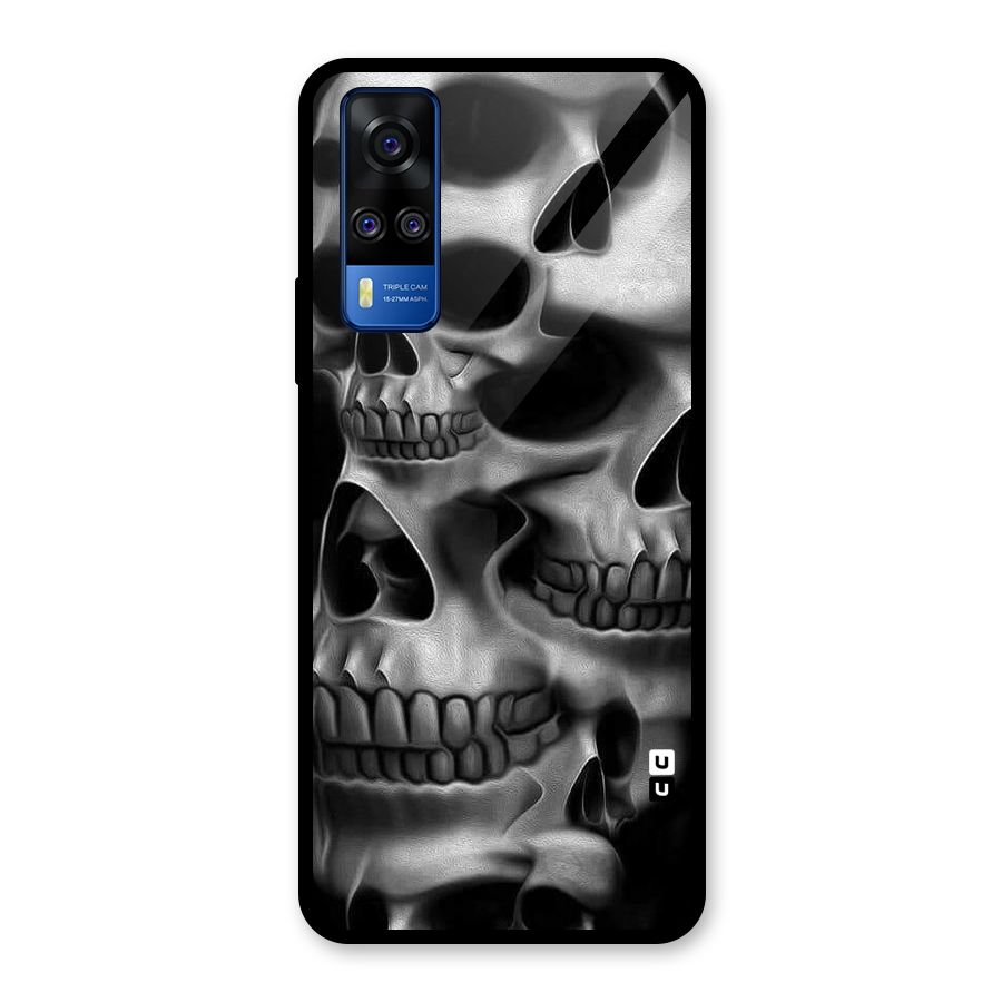 Multiple Skulls Glass Back Case for Vivo Y31