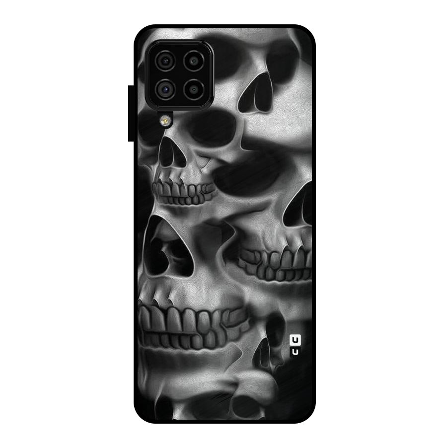 Multiple Skulls Metal Back Case for Galaxy A22 4G
