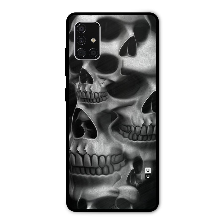 Multiple Skulls Metal Back Case for Galaxy A51