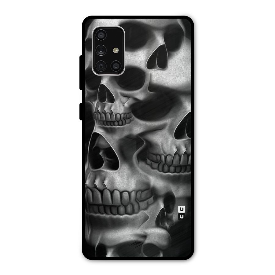 Multiple Skulls Metal Back Case for Galaxy A71