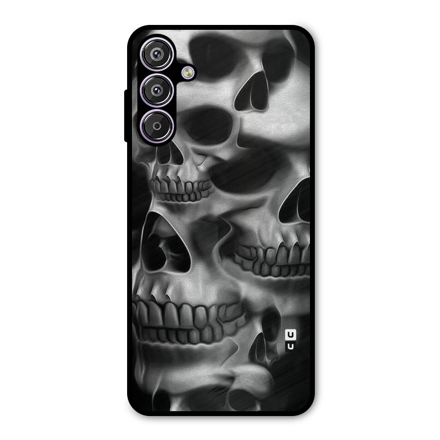 Multiple Skulls Metal Back Case for Galaxy F15
