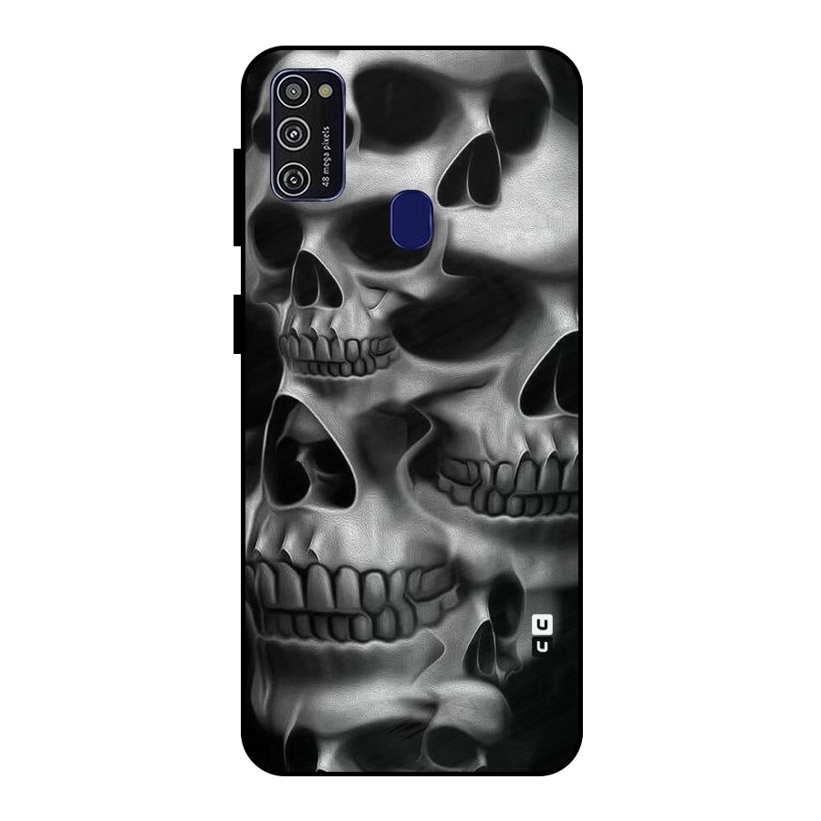 Multiple Skulls Metal Back Case for Galaxy M21
