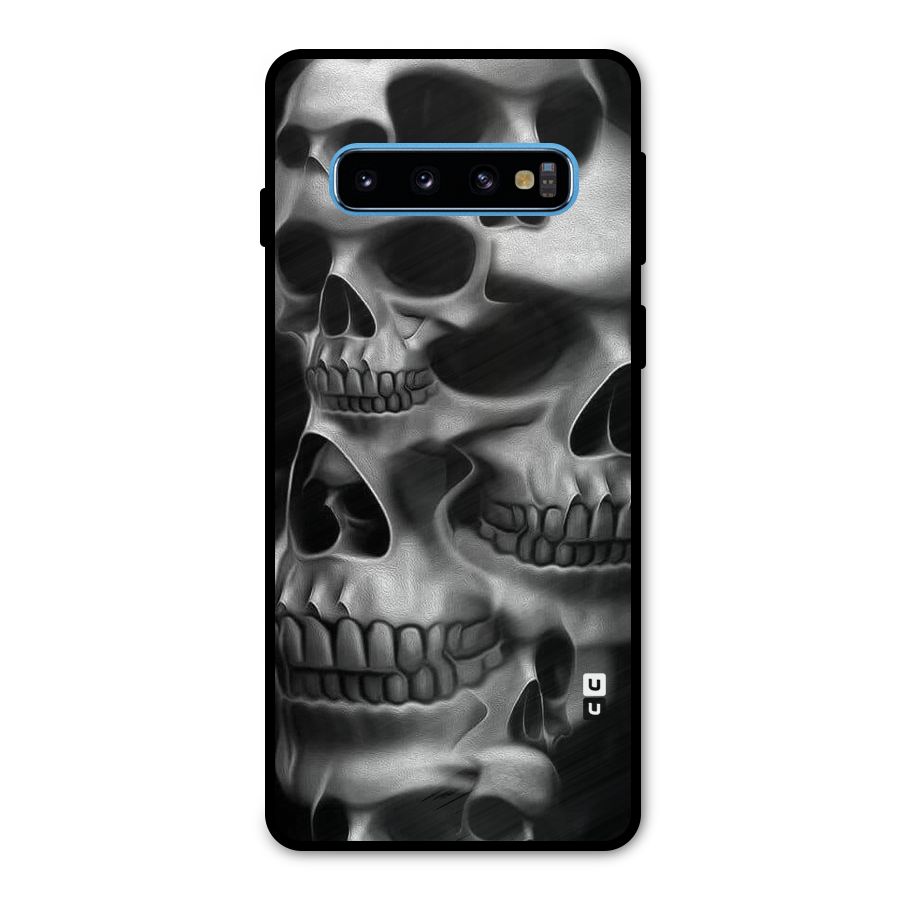 Multiple Skulls Metal Back Case for Galaxy S10