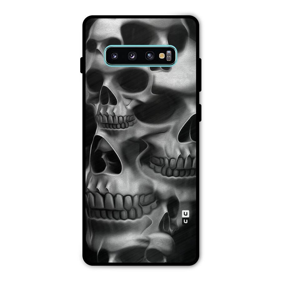 Multiple Skulls Metal Back Case for Galaxy S10 Plus