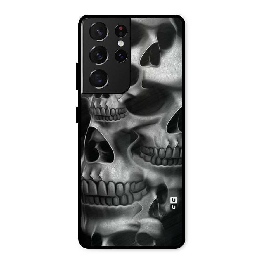 Multiple Skulls Metal Back Case for Galaxy S21 Ultra 5G