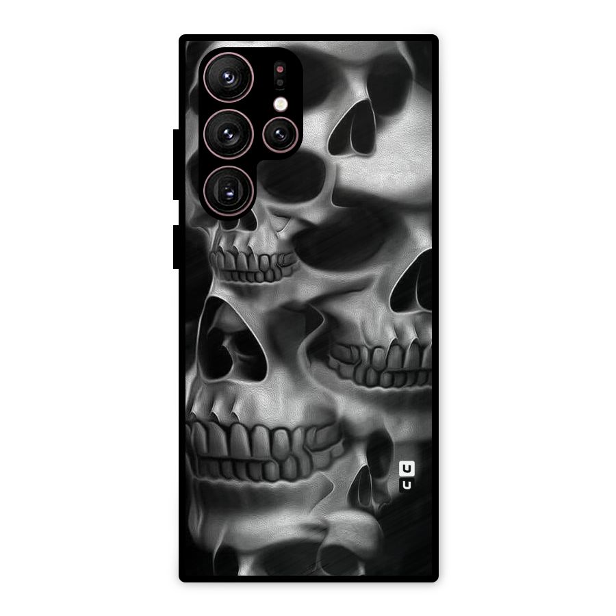 Multiple Skulls Metal Back Case for Galaxy S22 Ultra 5G