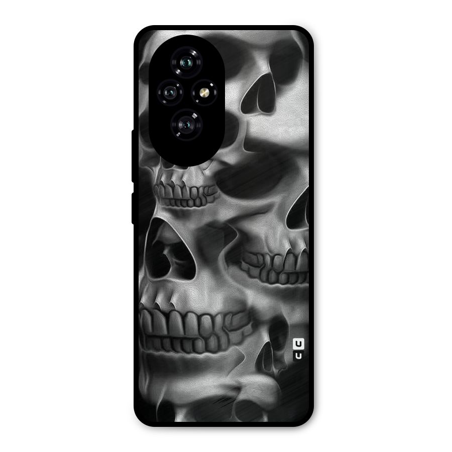 Multiple Skulls Metal Back Case for Honor 200