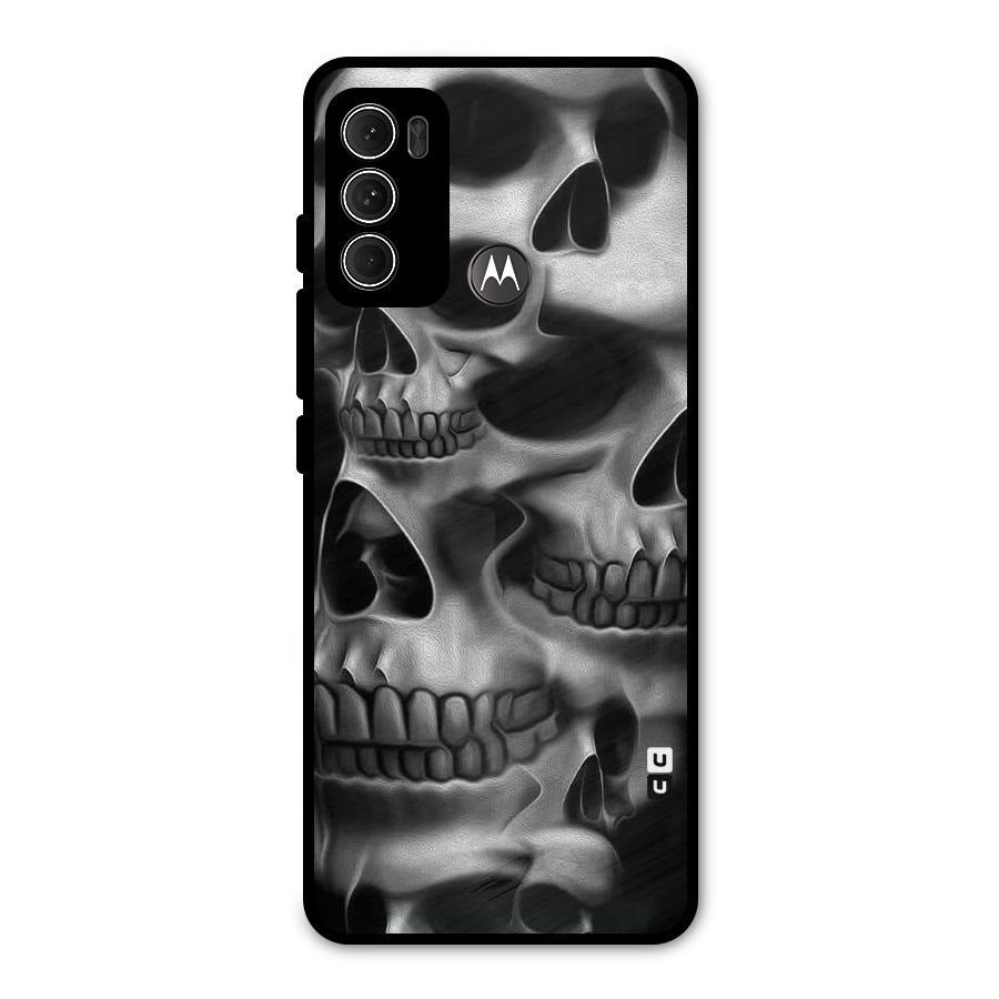 Multiple Skulls Metal Back Case for Moto G60
