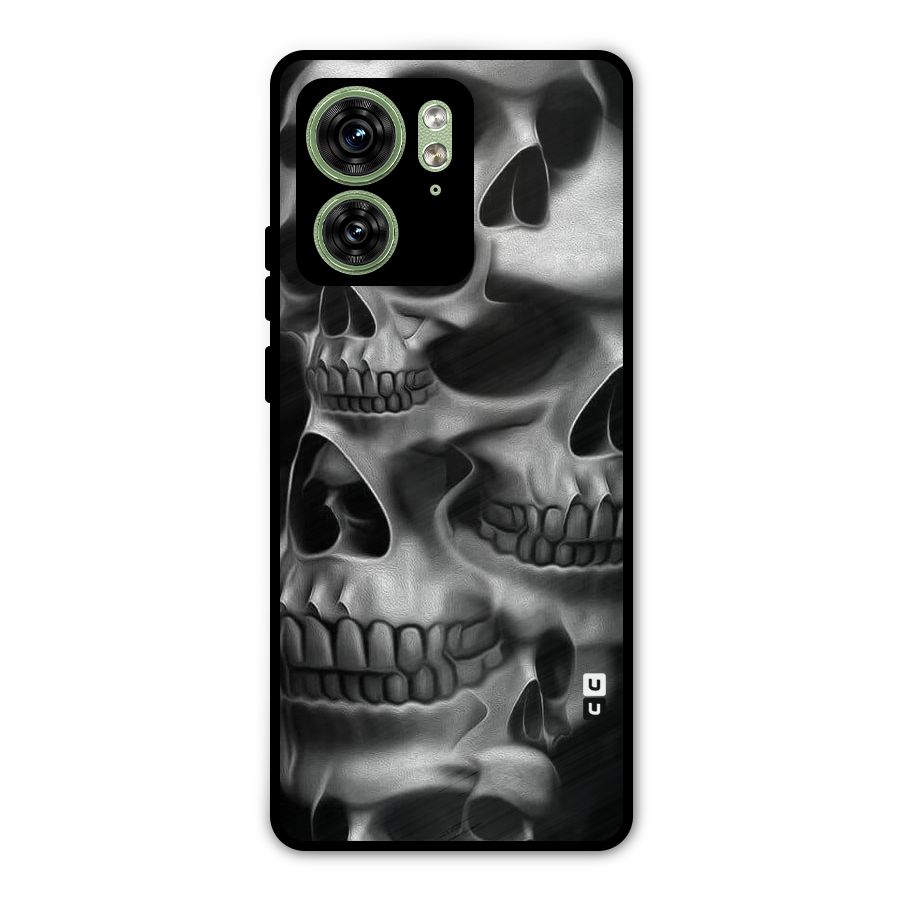 Multiple Skulls Metal Back Case for Motorola Edge 40 5G