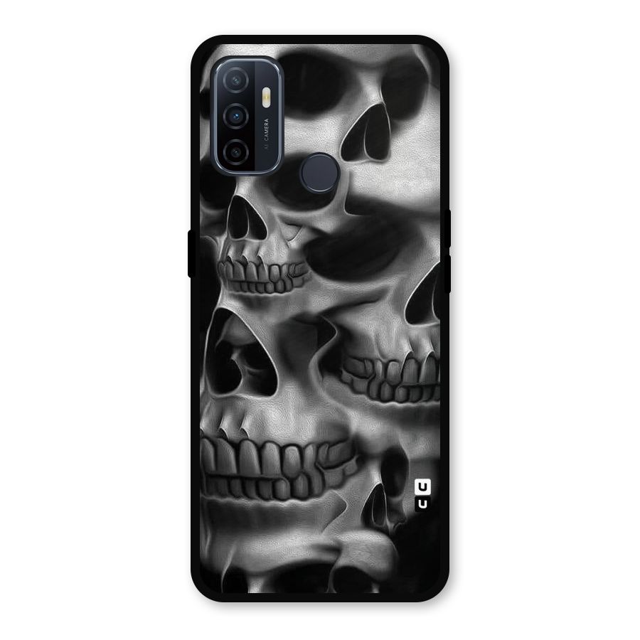 Multiple Skulls Metal Back Case for Oppo A53