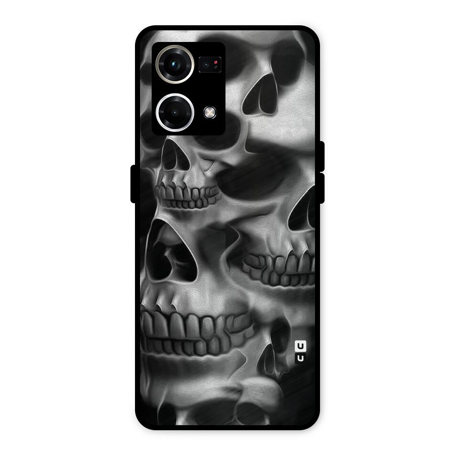 Multiple Skulls Metal Back Case for Oppo F21s Pro 4G