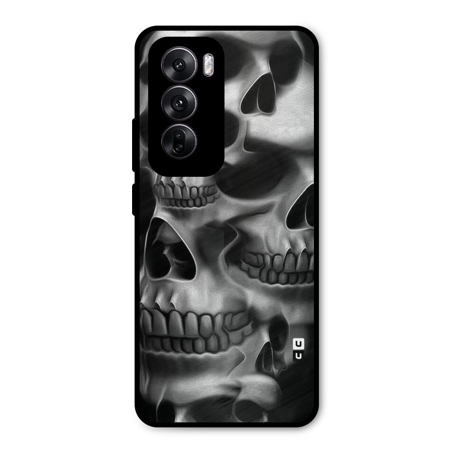 Multiple Skulls Metal Back Case for Oppo Reno12