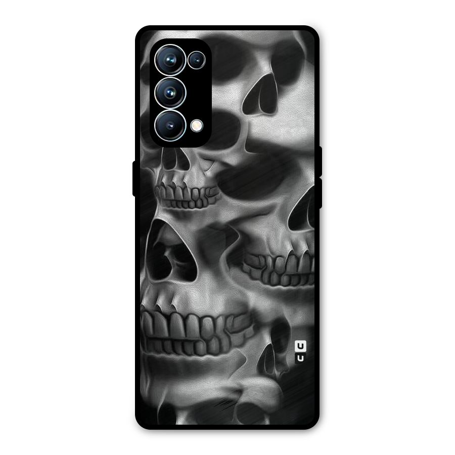 Multiple Skulls Metal Back Case for Oppo Reno5 Pro 5G