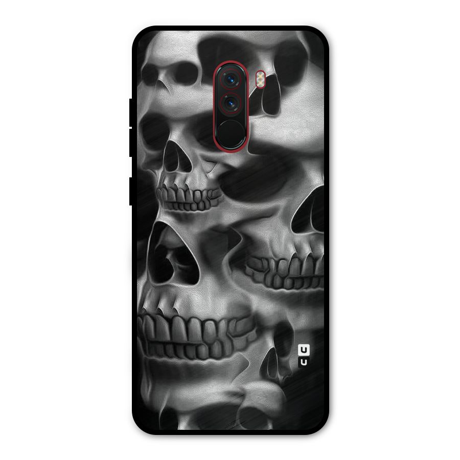 Multiple Skulls Metal Back Case for Poco F1