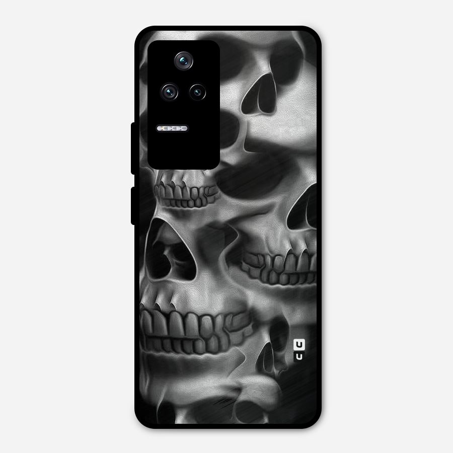 Multiple Skulls Metal Back Case for Poco F4 5G