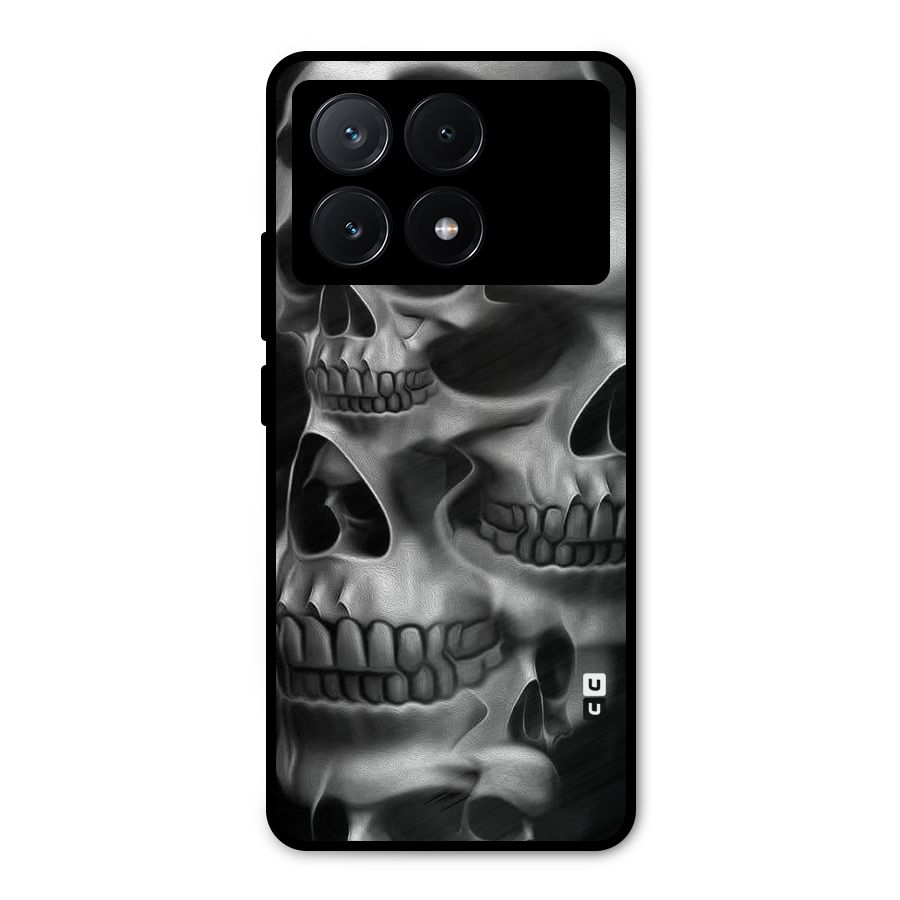 Multiple Skulls Metal Back Case for Poco X6 Pro