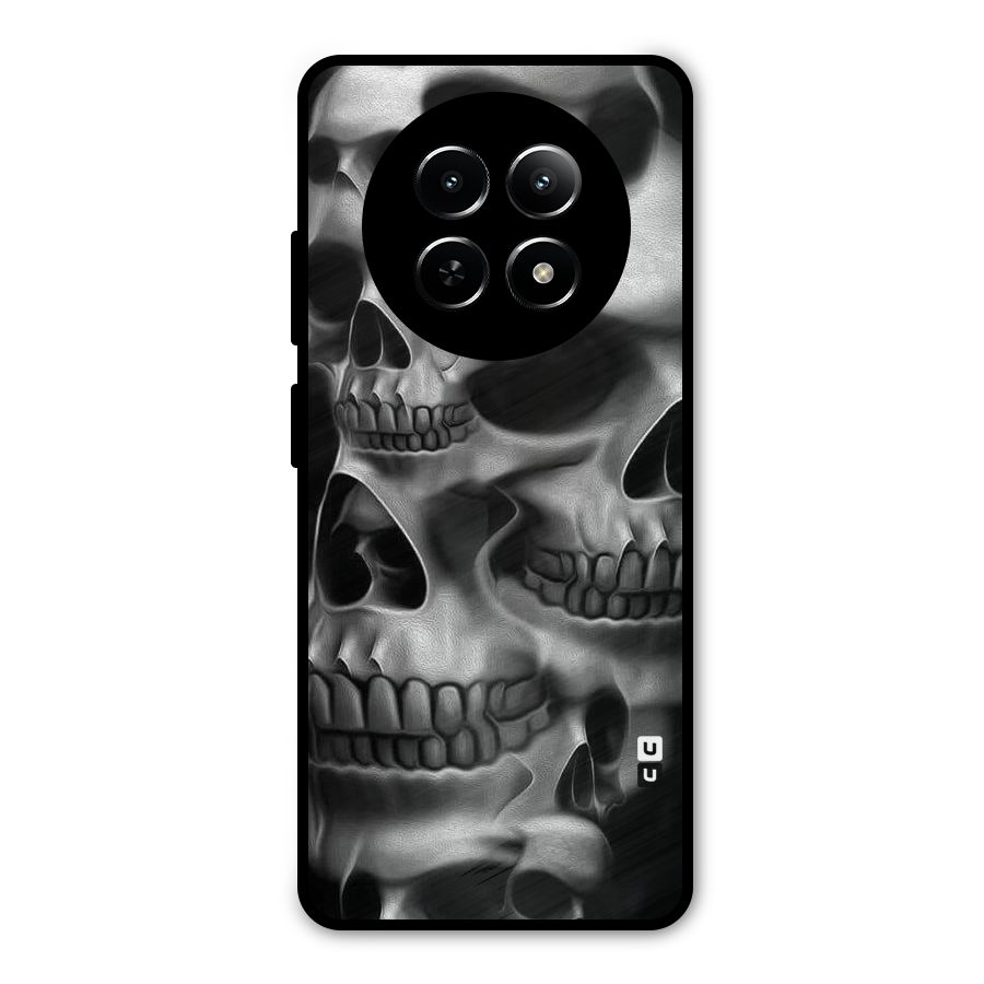 Multiple Skulls Metal Back Case for Realme 12x 5G