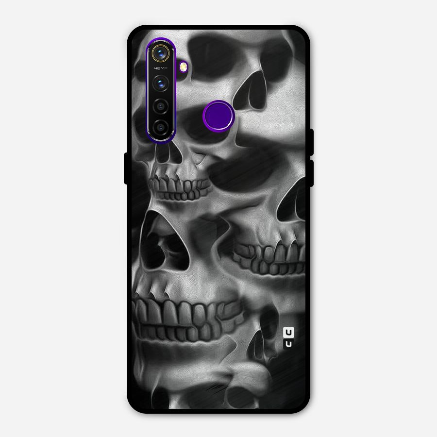 Multiple Skulls Metal Back Case for Realme 5 Pro