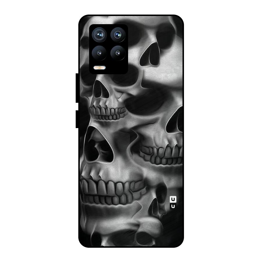 Multiple Skulls Metal Back Case for Realme 8 Pro