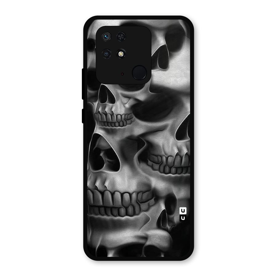 Multiple Skulls Metal Back Case for Redmi 10 Power