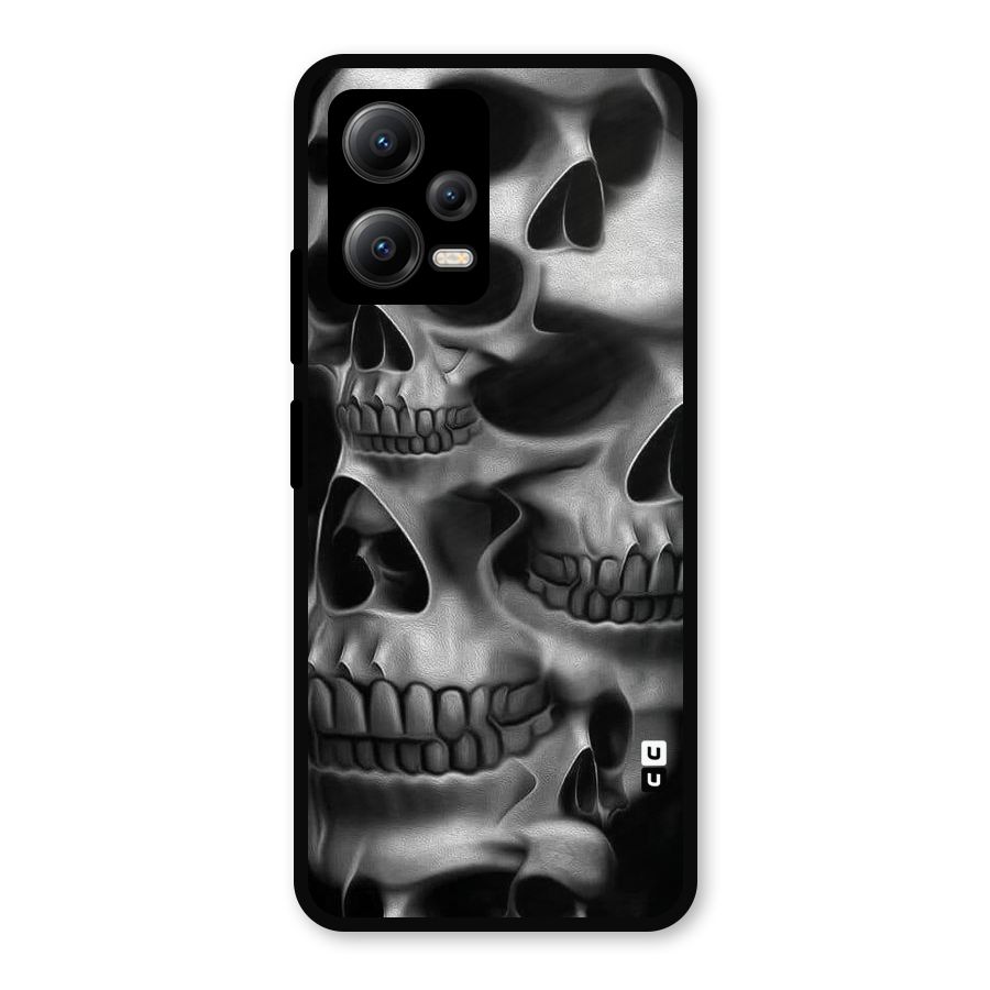 Multiple Skulls Metal Back Case for Redmi Note 12 5G