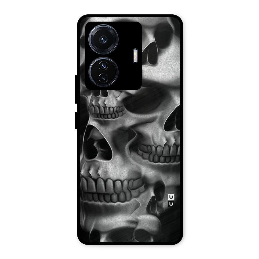 Multiple Skulls Metal Back Case for Vivo T1 Pro