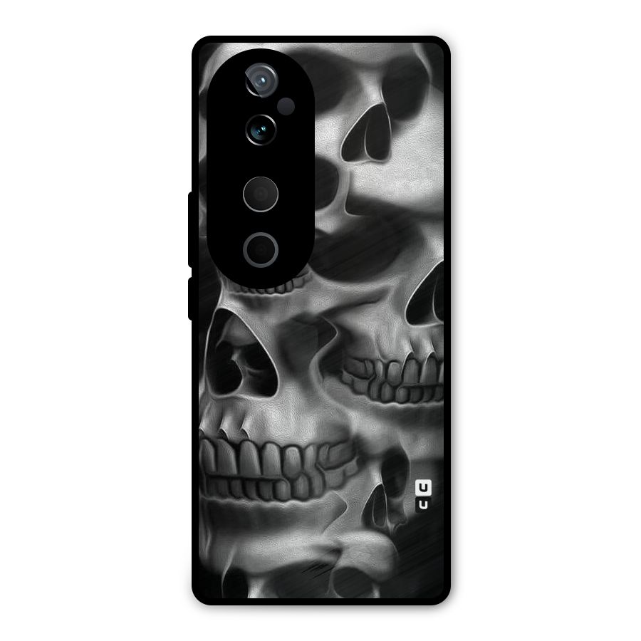 Multiple Skulls Metal Back Case for Vivo T3 Ultra