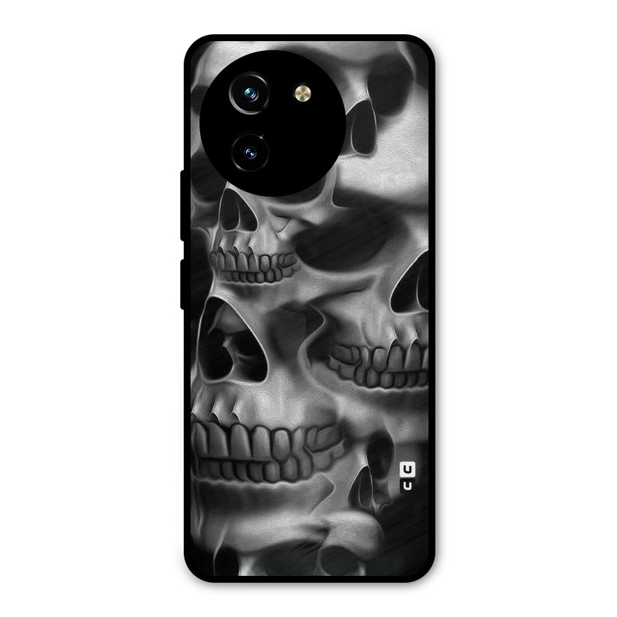 Multiple Skulls Metal Back Case for Vivo T3x
