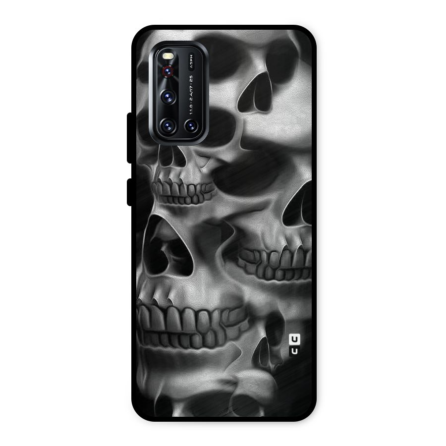 Multiple Skulls Metal Back Case for Vivo V19