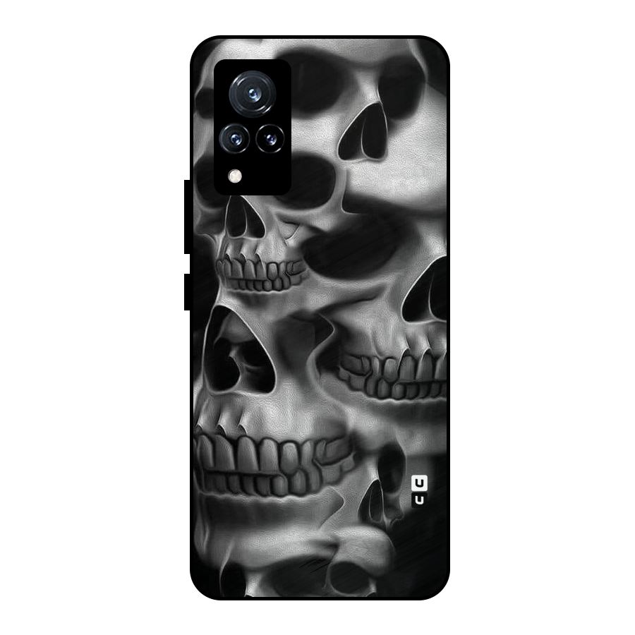 Multiple Skulls Metal Back Case for Vivo V21 5G