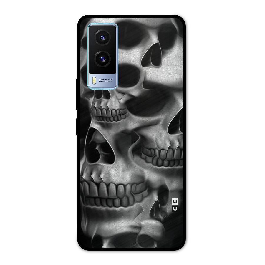 Multiple Skulls Metal Back Case for Vivo V21e 5G