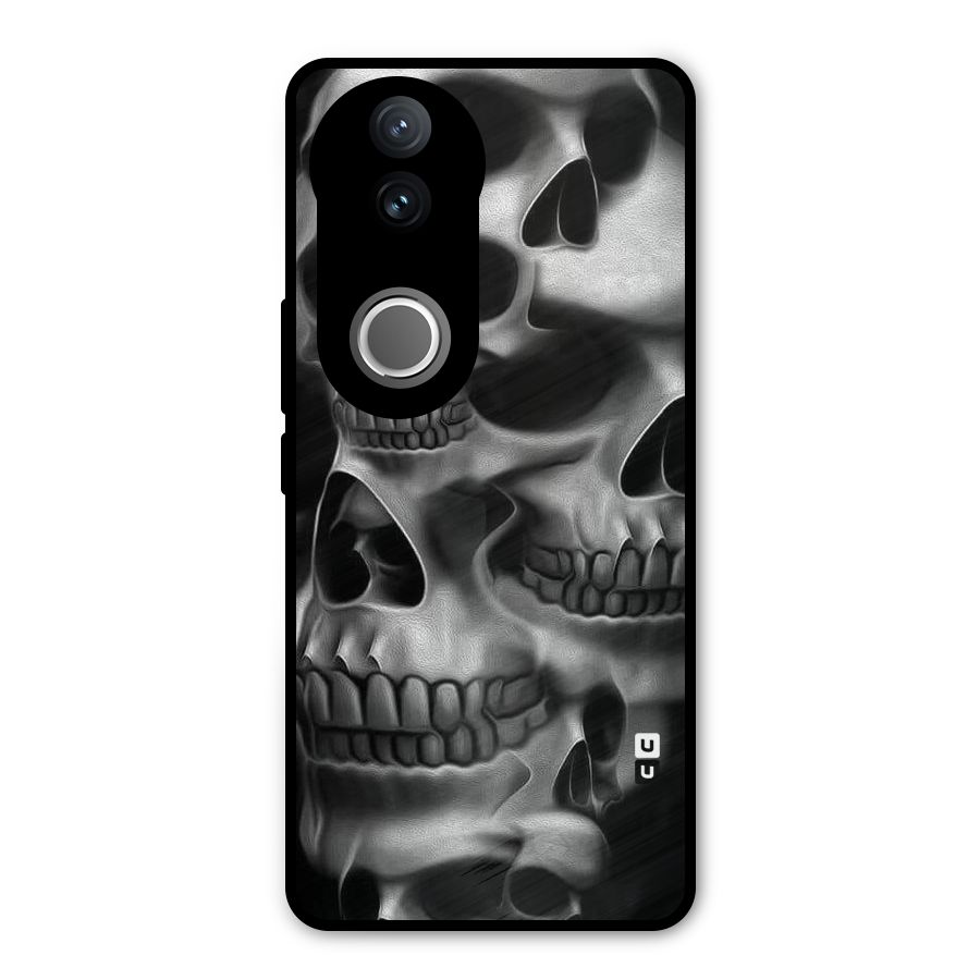 Multiple Skulls Metal Back Case for Vivo V50e