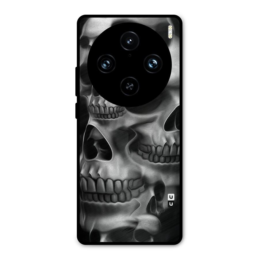 Multiple Skulls Metal Back Case for Vivo X100 Pro