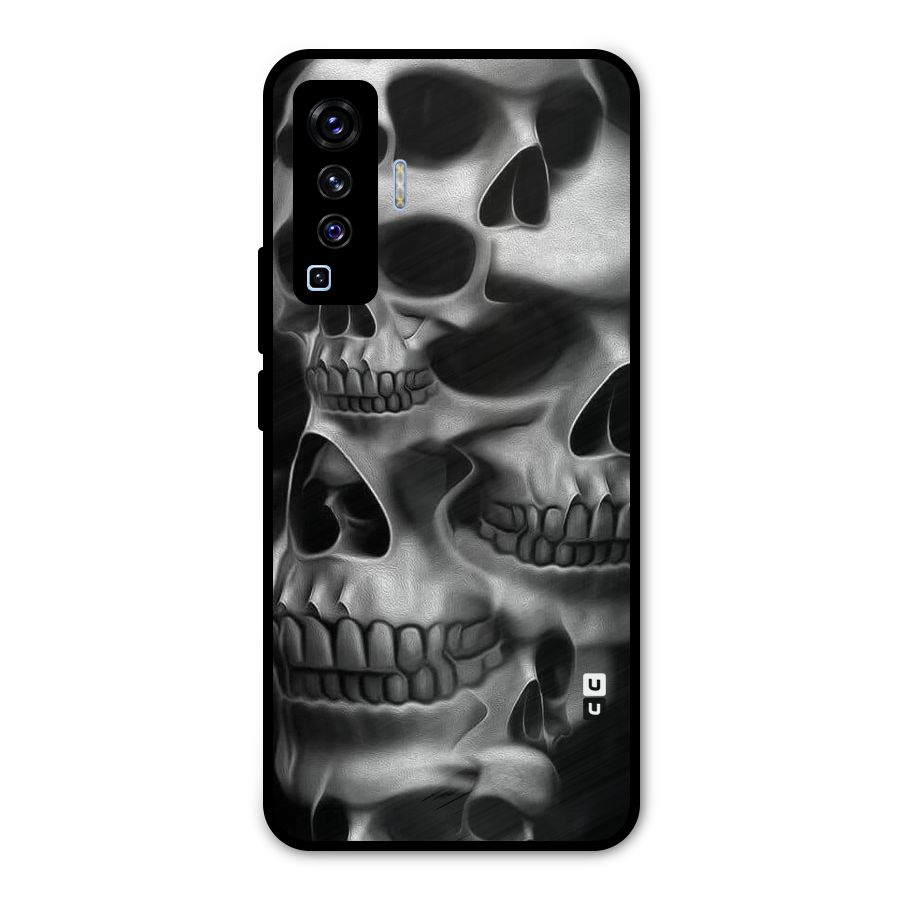 Multiple Skulls Metal Back Case for Vivo X50
