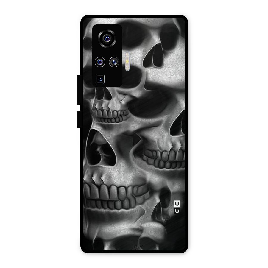 Multiple Skulls Metal Back Case for Vivo X50 Pro