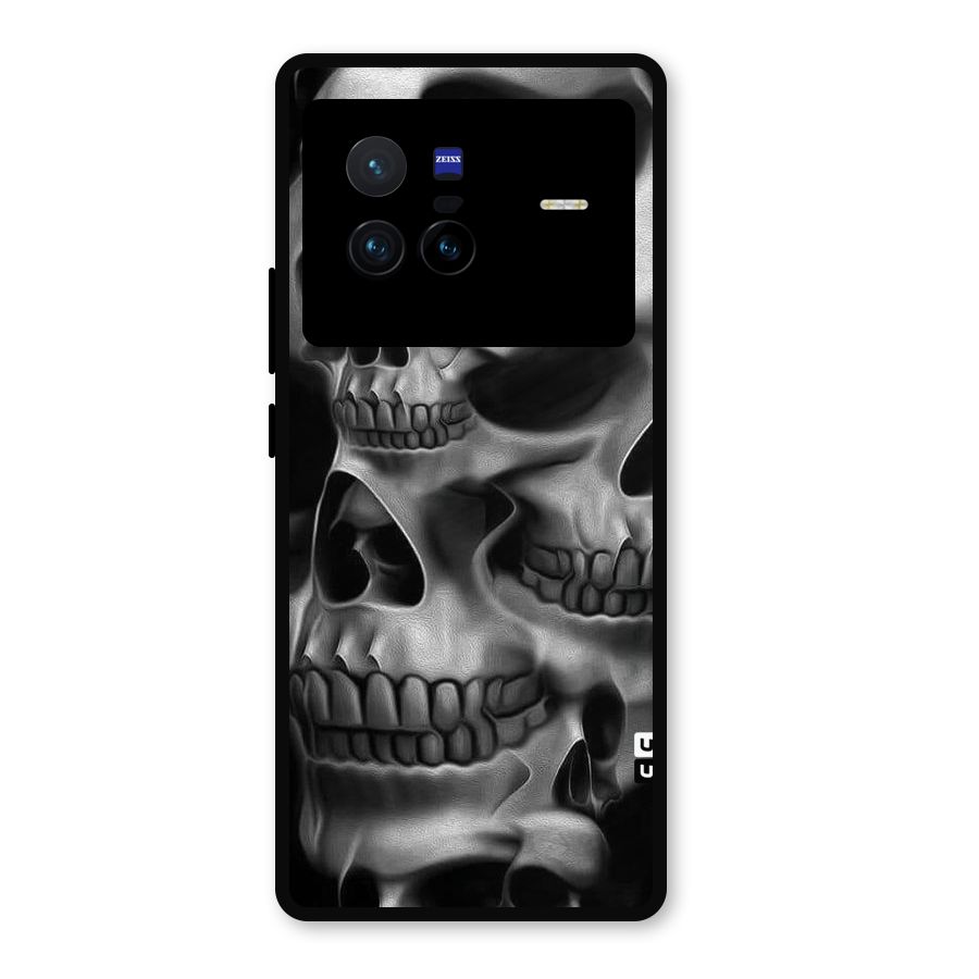 Multiple Skulls Metal Back Case for Vivo X80