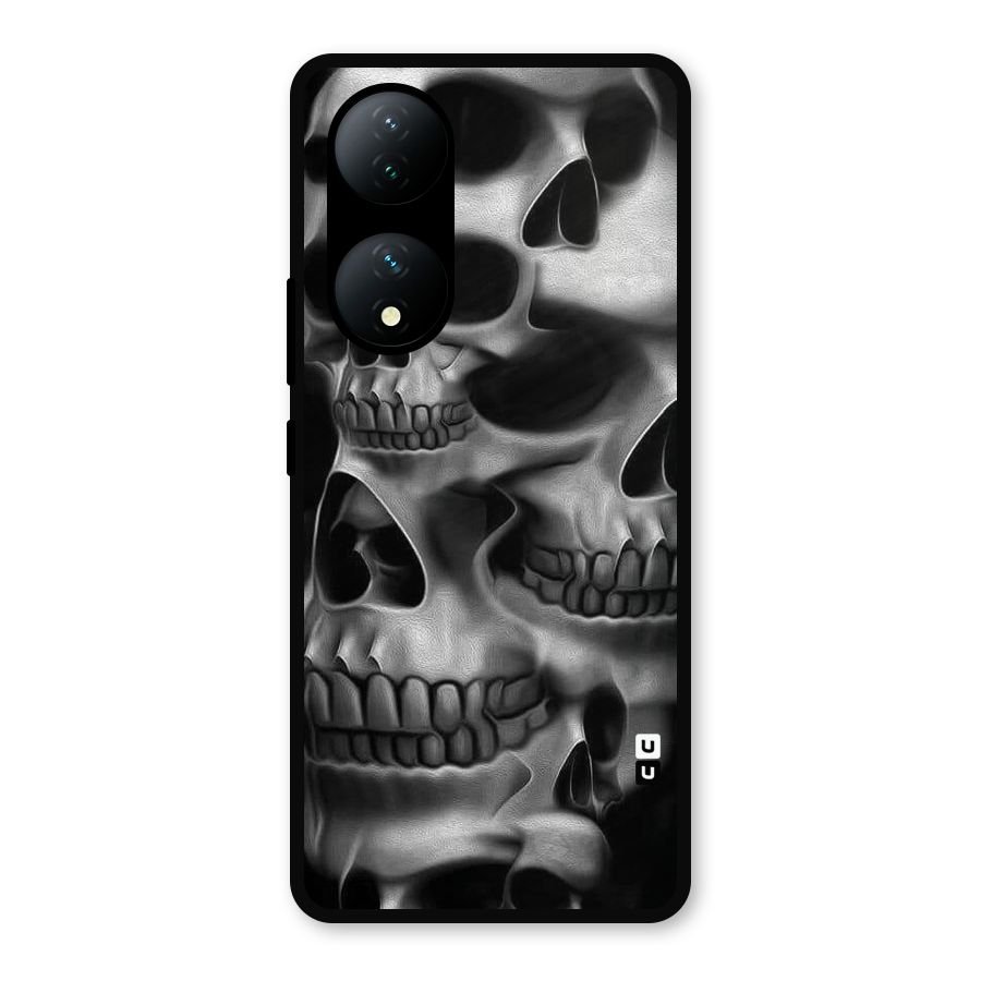 Multiple Skulls Metal Back Case for Vivo Y100
