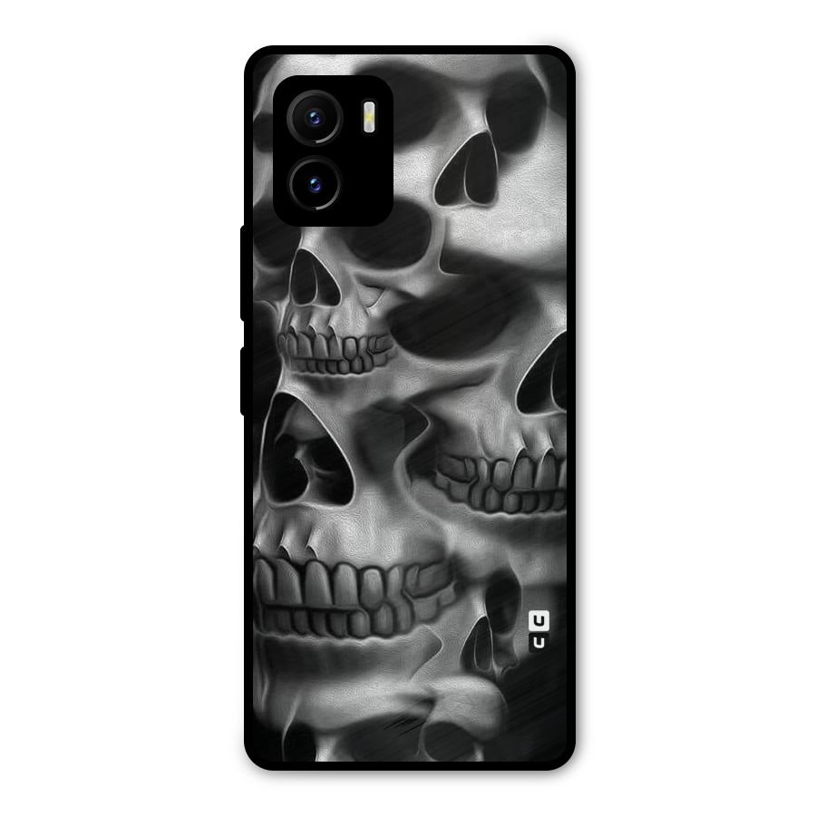 Multiple Skulls Metal Back Case for Vivo Y15s