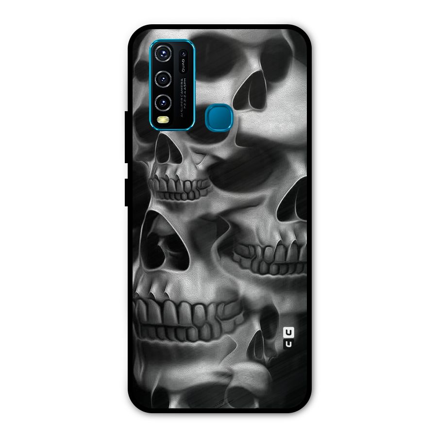 Multiple Skulls Metal Back Case for Vivo Y50