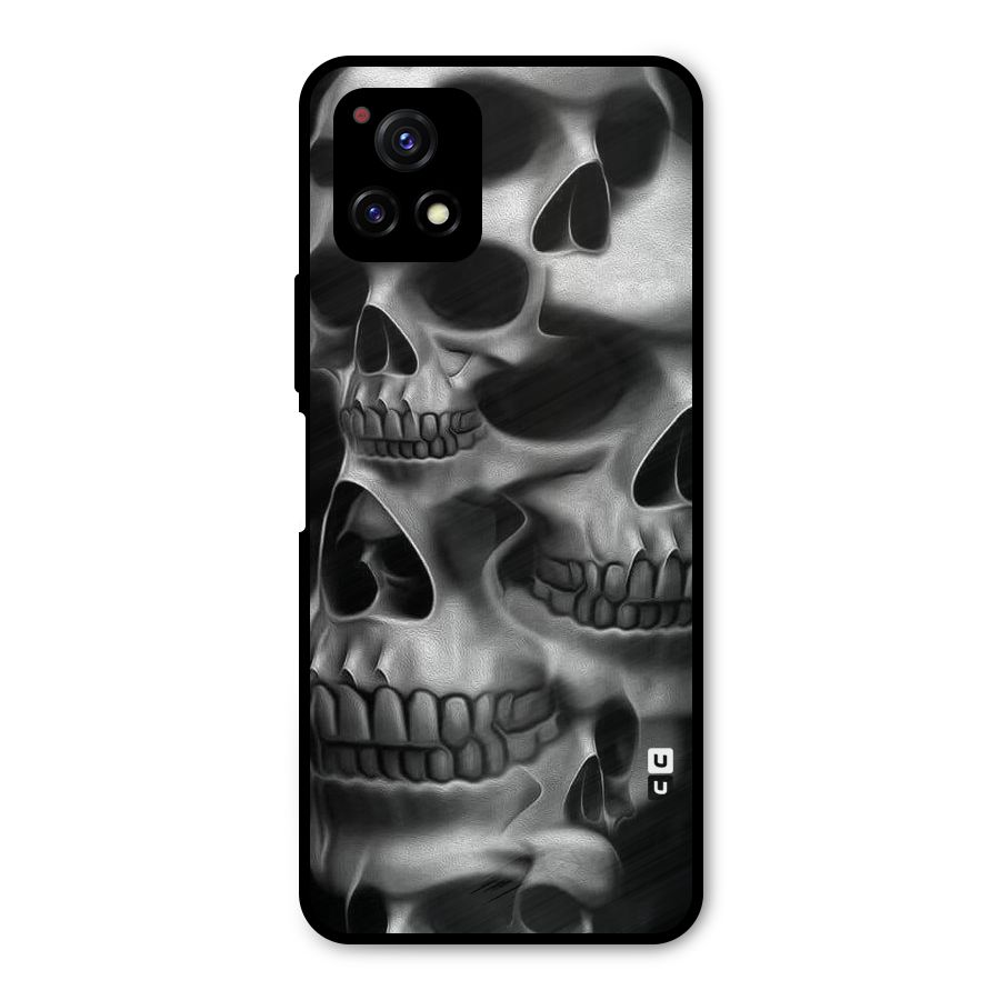 Multiple Skulls Metal Back Case for Vivo Y72 5G